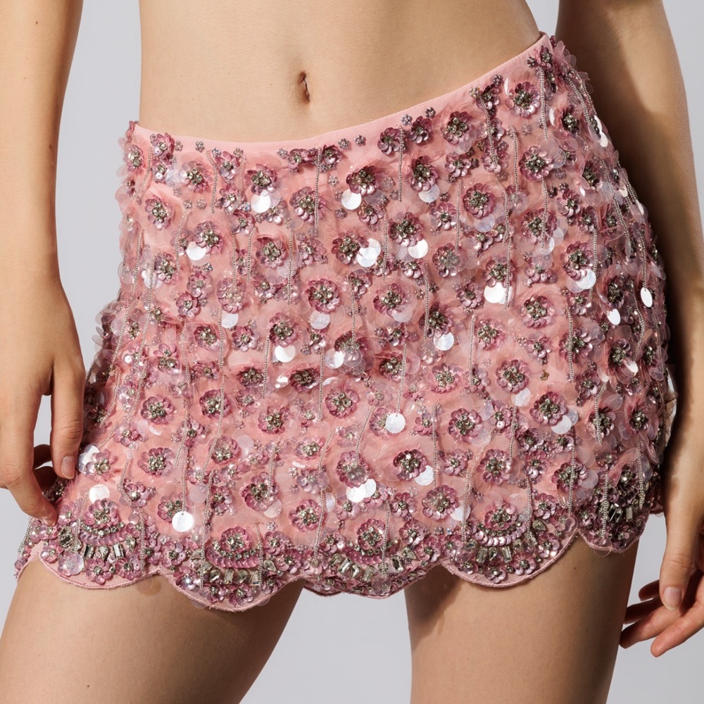 Sequence mini skirt